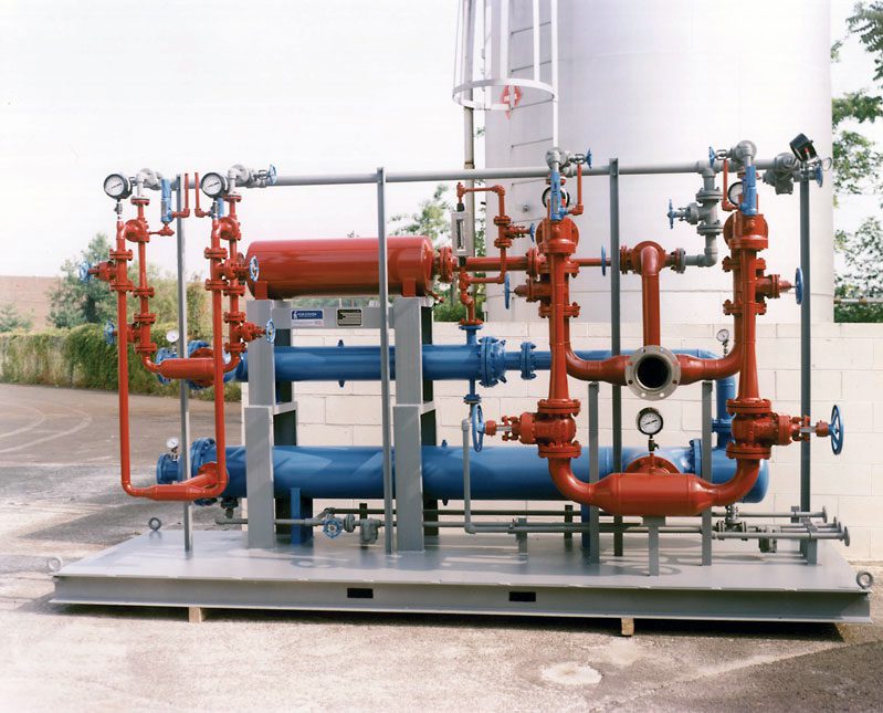 red and blue-colored pipes