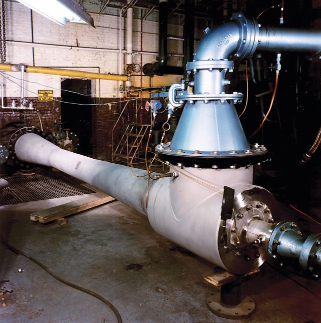 Testing 24-inch Steam Jet Booster as part of hybrid vacuum system at geothermal power generating station